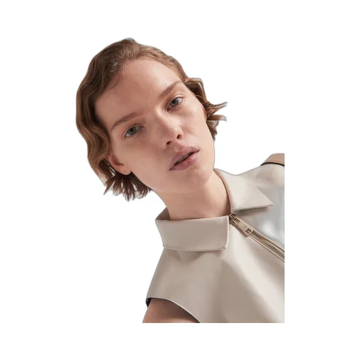 Stretch nappa leather vest