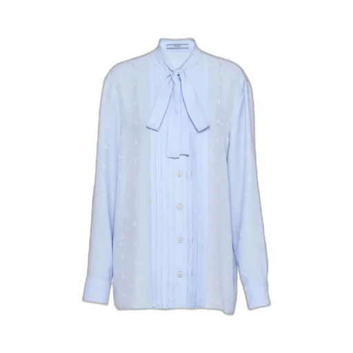 Jacquard crepe de chine blouse