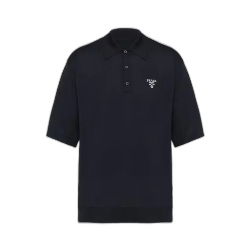 Silk polo sweater
