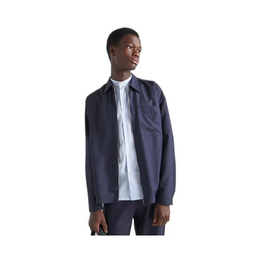 Silk shirt with zipper