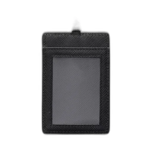 Saffiano Leather Badge Holder