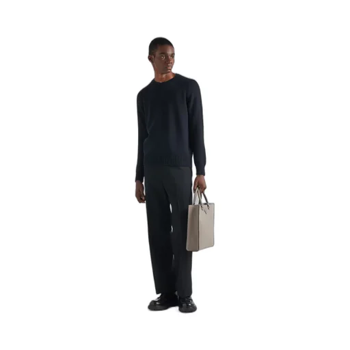 Wool and cashmere crew-neck sweater