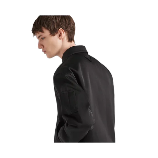 Cotton and silk blouson jacket