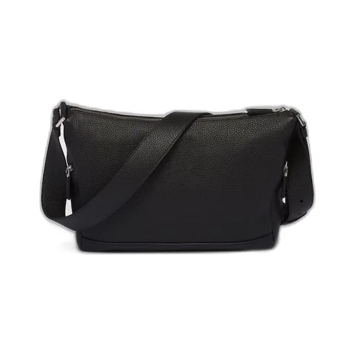 Leather bag with shoulder strap
