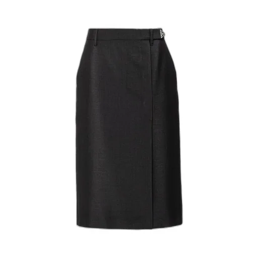 Kid mohair midi skirt