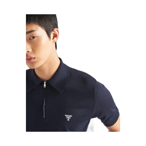 Superfine wool polo shirt