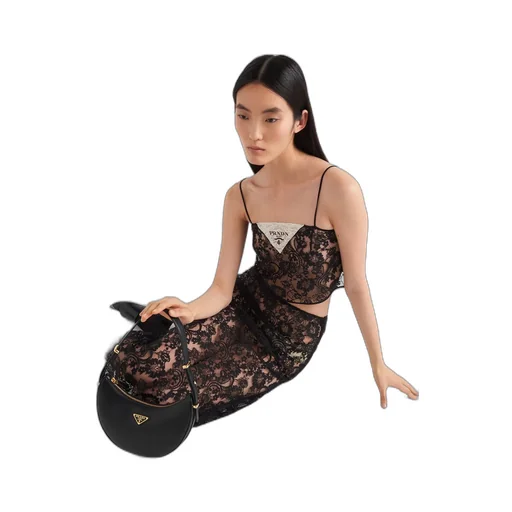 Lace midi-skirt