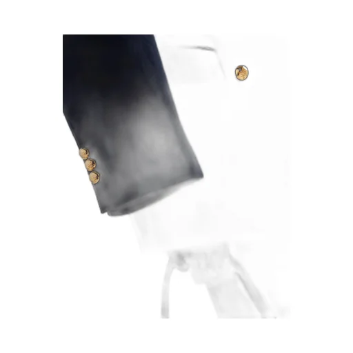 Double-breasted cotton satin jacket