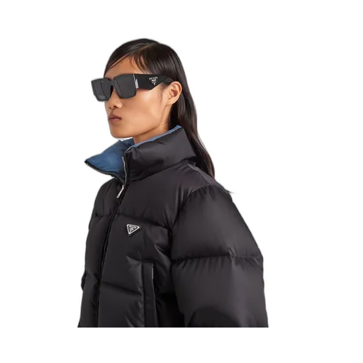 Re-Nylon cropped down jacket