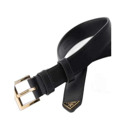 Prada Triangle Logo Buckled Belt
