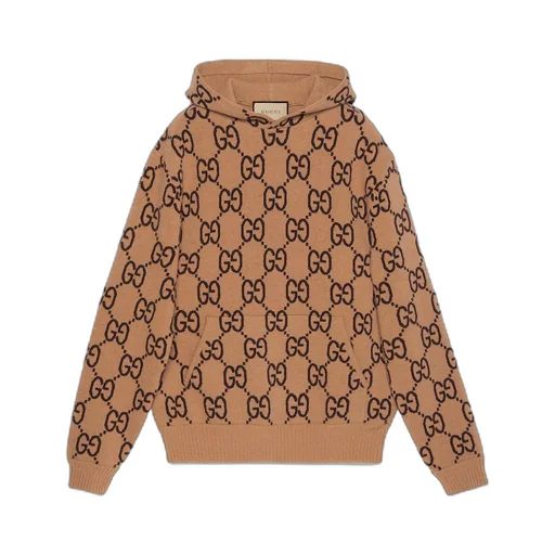 GG wool hooded sweatshirt