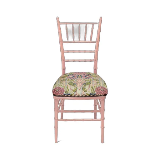 Chiavari chair with floral jacquard