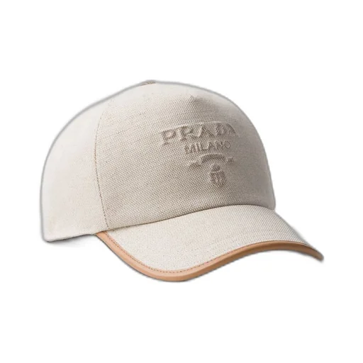 Linen blend baseball cap