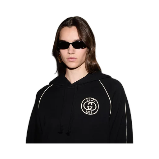 Cotton jersey hooded sweatshirt