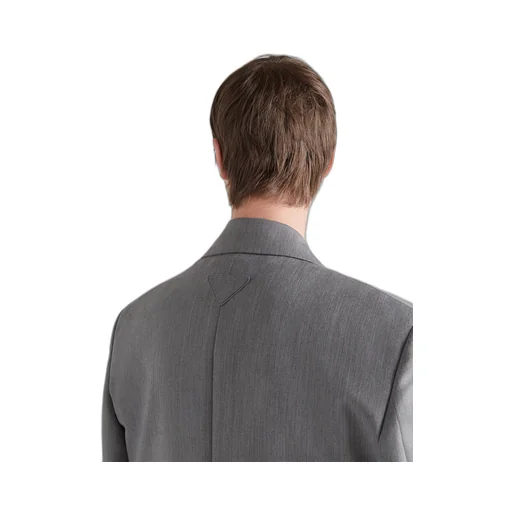 Single-breasted mohair wool jacket