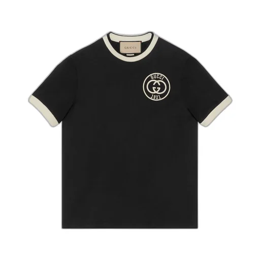 Cotton jersey T-shirt with embroidery