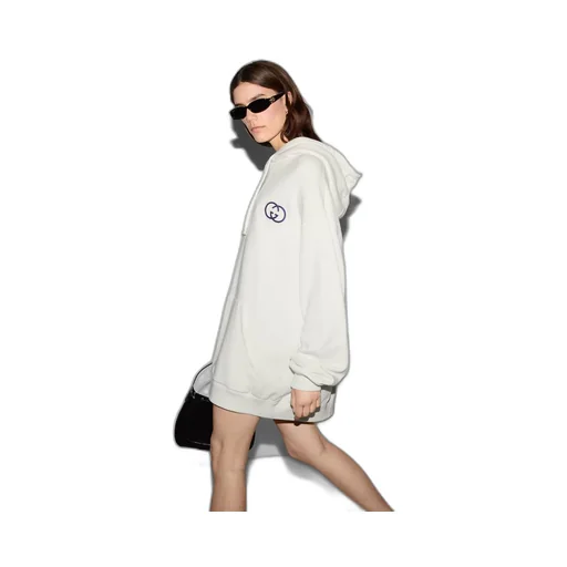 Cotton jersey hooded sweatshirt