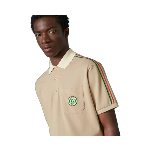 Stretch cotton piquet polo shirt