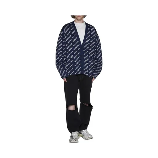 Allover Logo Knit Cardigan