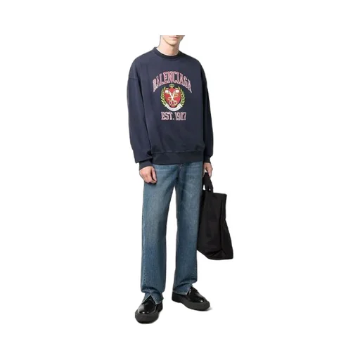 Est. 1917 College Logo Print Crewneck Sweatshirt