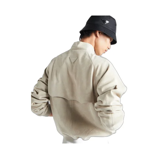 Suede bomber jacket