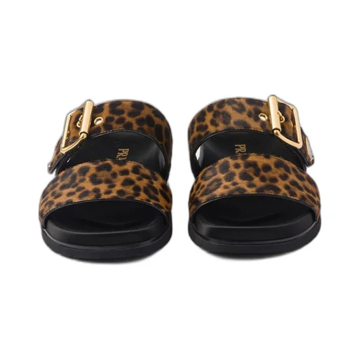 Printed leather slides