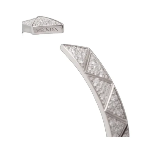 Eternal Gold bangle bracelet in white gold with pavé diamonds