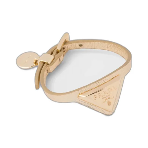 Saffiano leather and metal bracelet