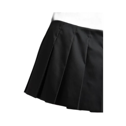 Pleated Re-Nylon miniskirt