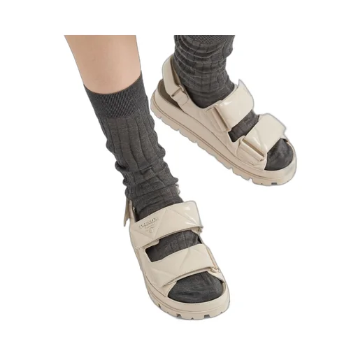 Patent leather sandals