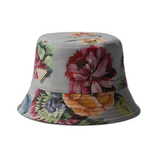 Reversible printed cotton bucket hat