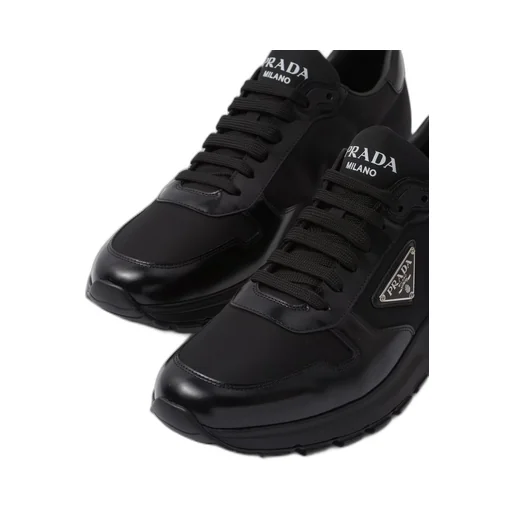 Prada Re-Nylon and brushed leather sneakers