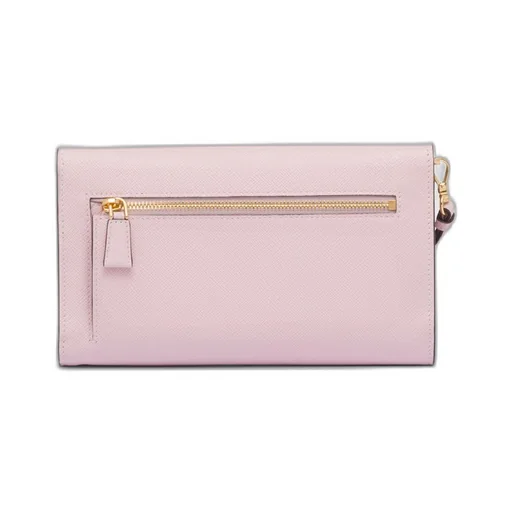 Saffiano leather envelope clutch