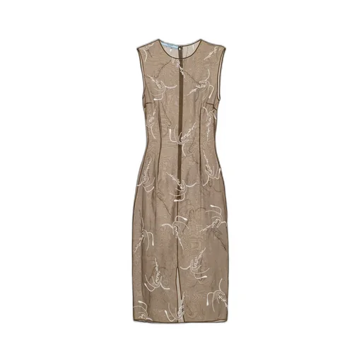 Embroidered organza dress