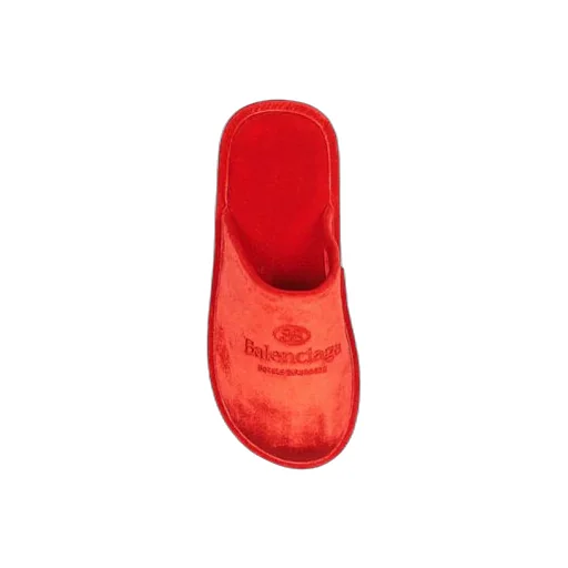 Home Embroidered Velvet Red Slippers
