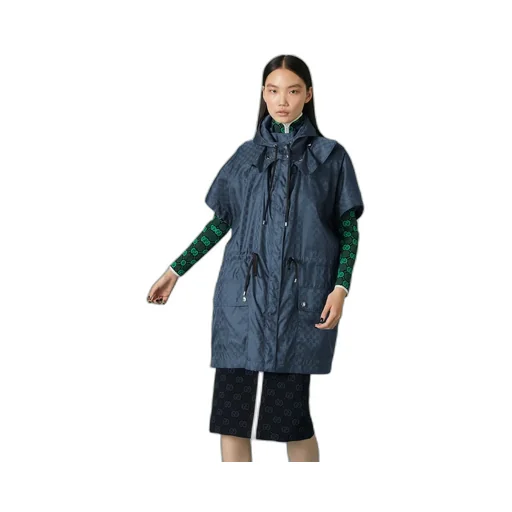 GG nylon jacquard hooded jacket