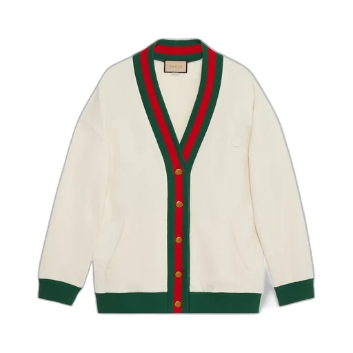 Cotton jersey cardigan with Web