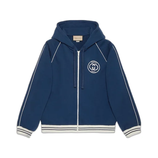 Cotton jersey sweatshirt with patch