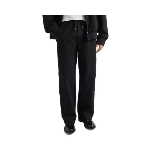 Cotton fleece pants with Re-Nylon details
