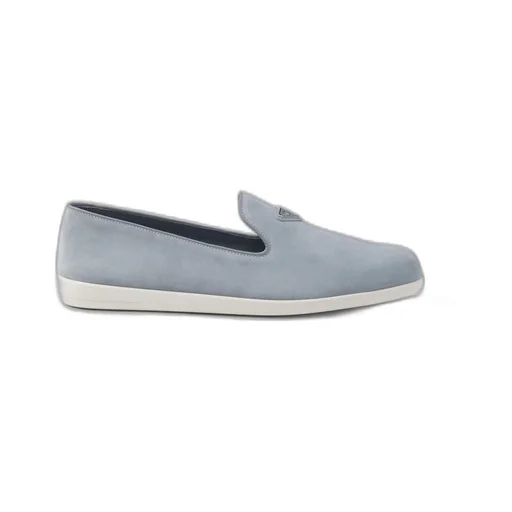 Suede calf leather slip-ons