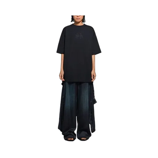 Logo Pattern Round Neck T-Shirt