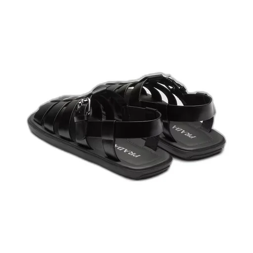 Brushed leather sandals