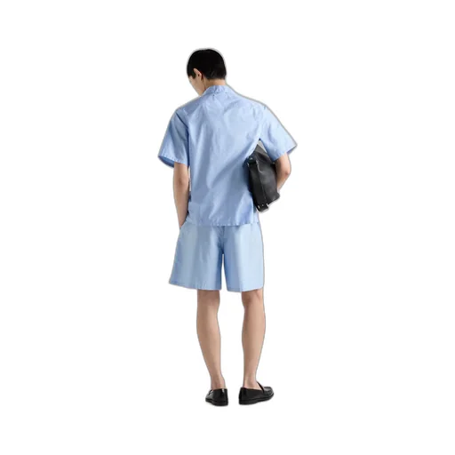 Short-sleeved cotton shirt