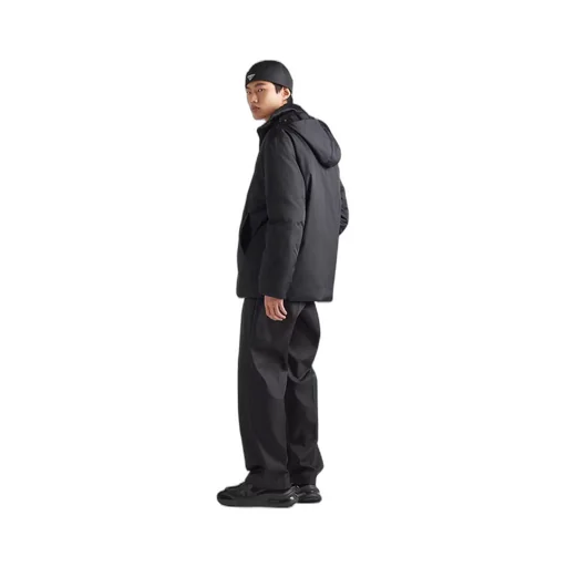 Hooded Re-Nylon down jacket
