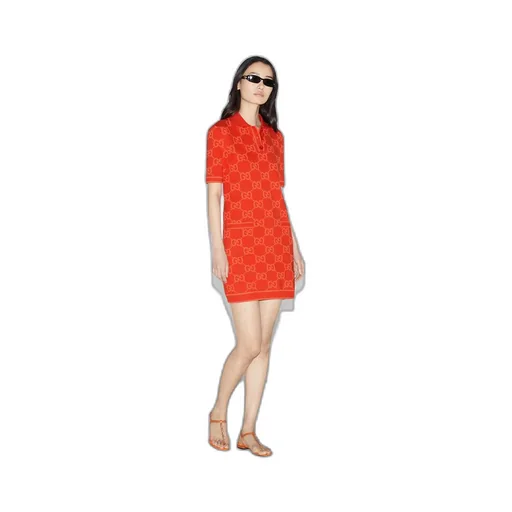 GG cotton polo dress