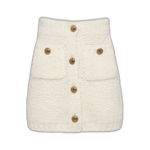 Bouclé mohair miniskirt