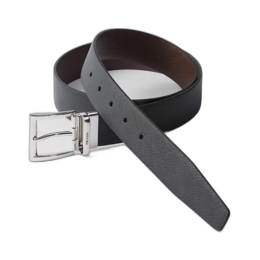 Saffiano Leather Reversible Belt