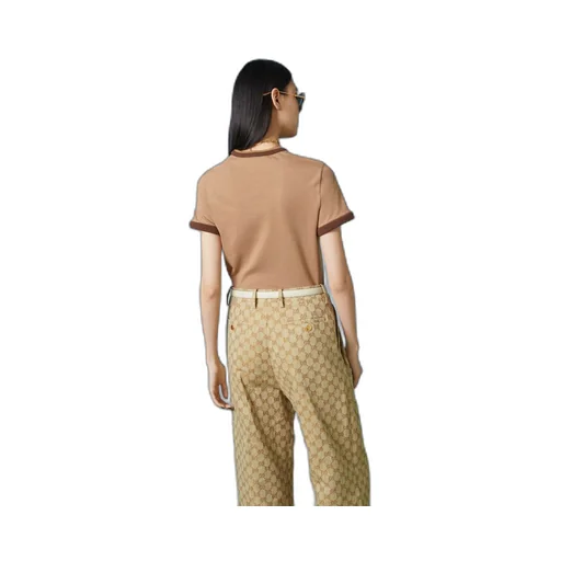 Cotton jersey T-shirt with Gucci embroidery