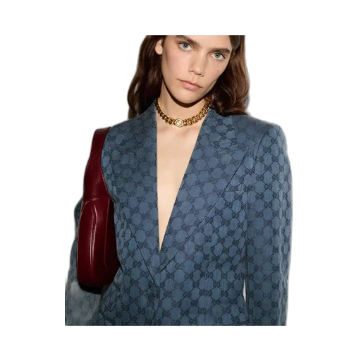 GG linen cotton jacquard jacket