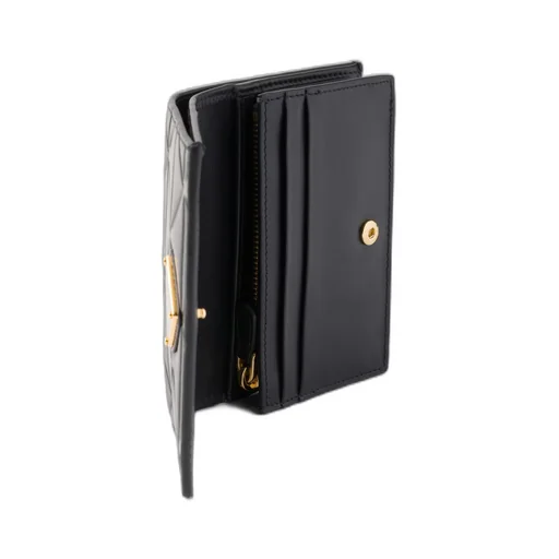 Small leather wallet with triangle motif